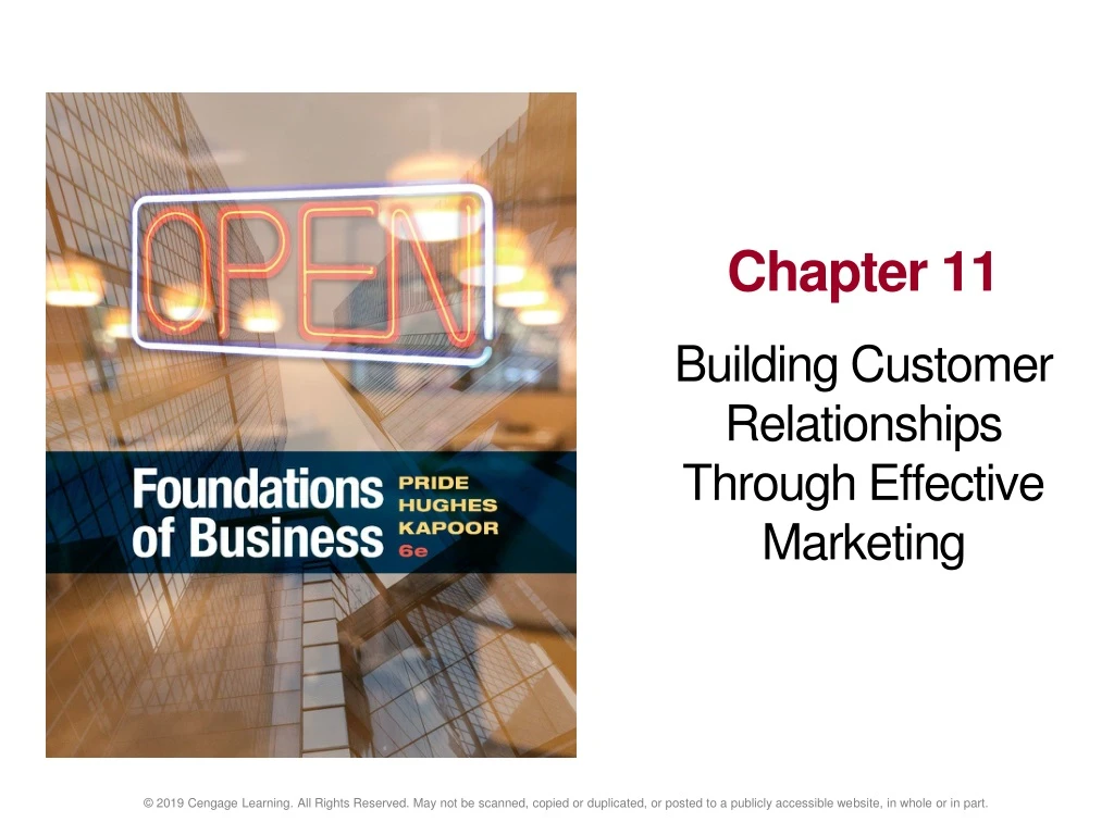 chapter 11 building customer relationships through effective marketing