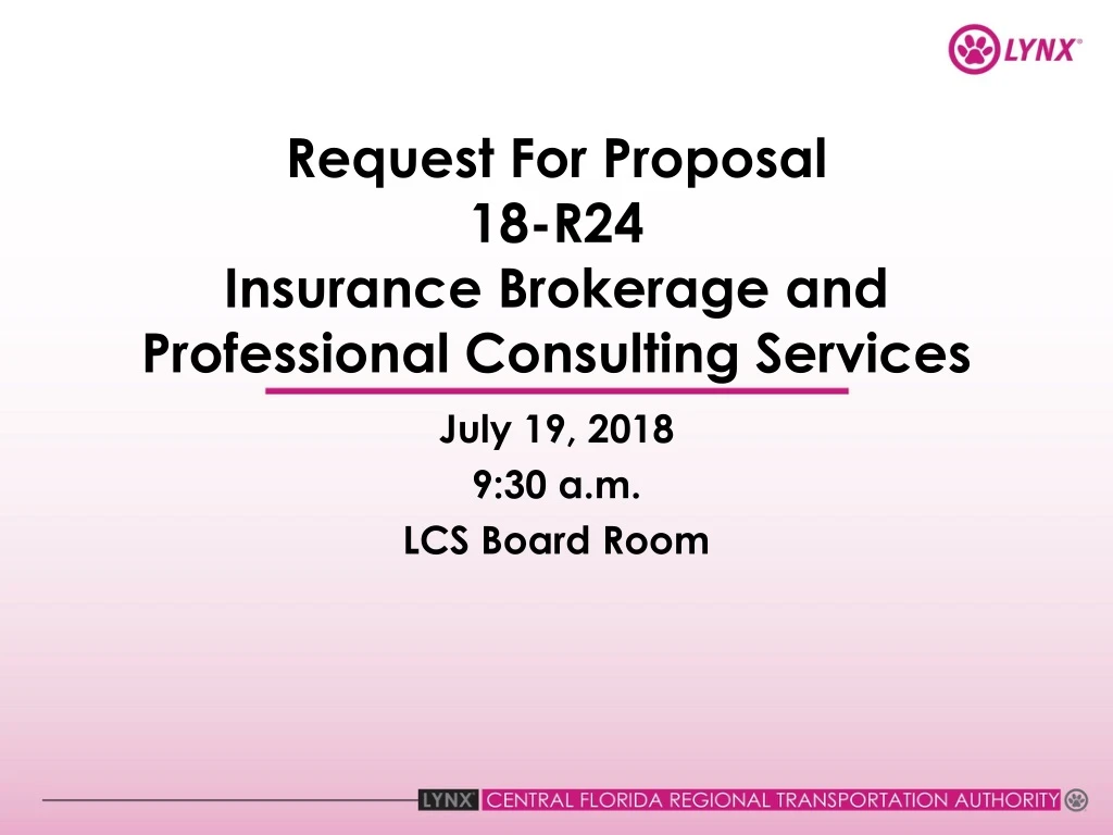 request for proposal 18 r24 insurance brokerage and professional consulting services