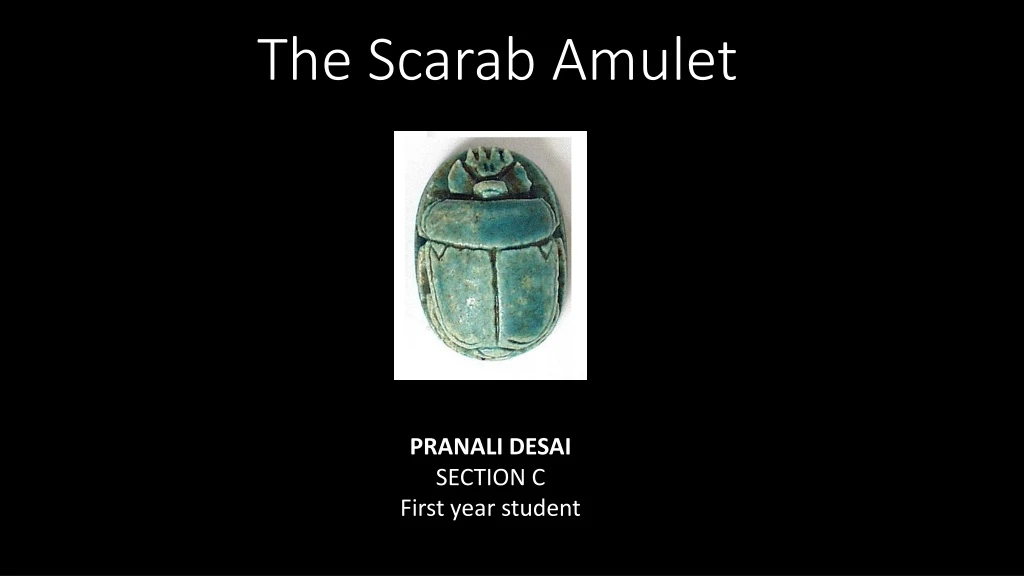 the scarab amulet