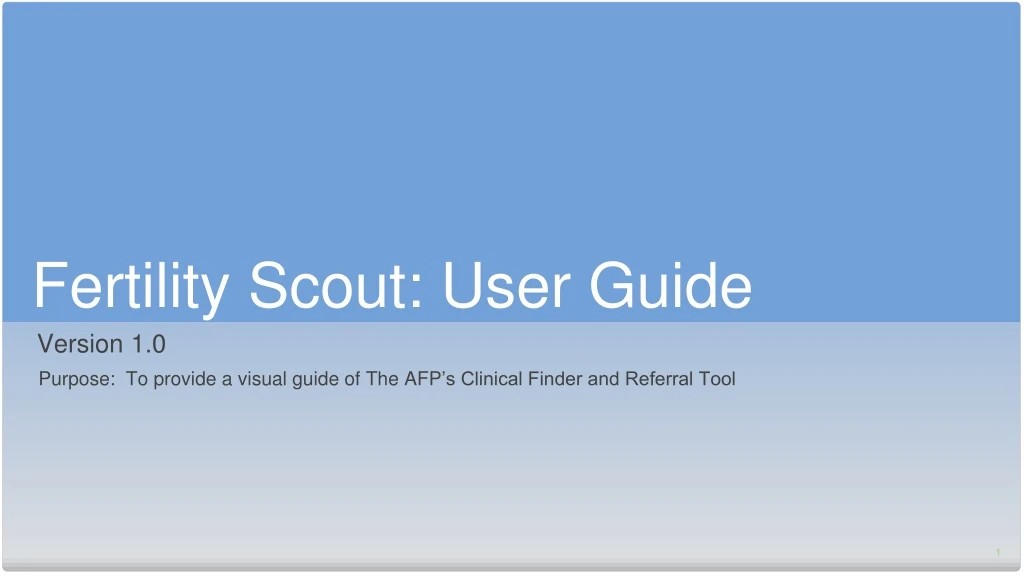 fertility scout user guide