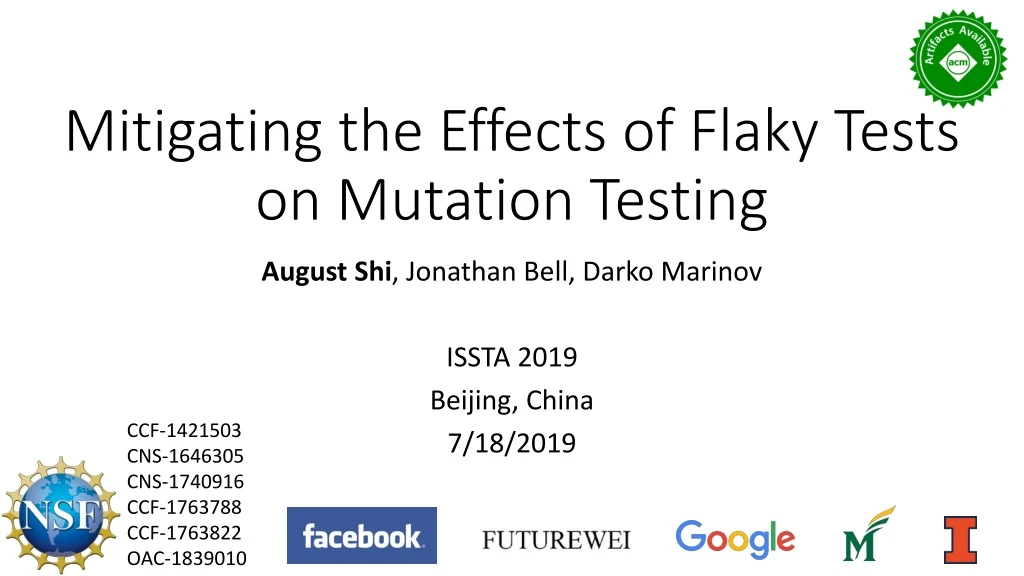 mitigating the effects of flaky tests on mutation testing