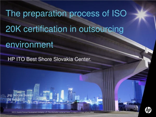 The preparation process of ISO 20K certification in outsourcing environment