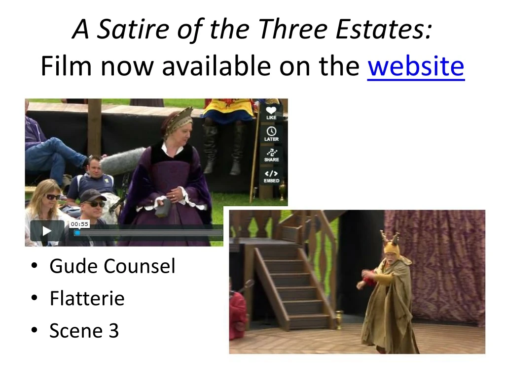 a satire of the three estates film now available on the website