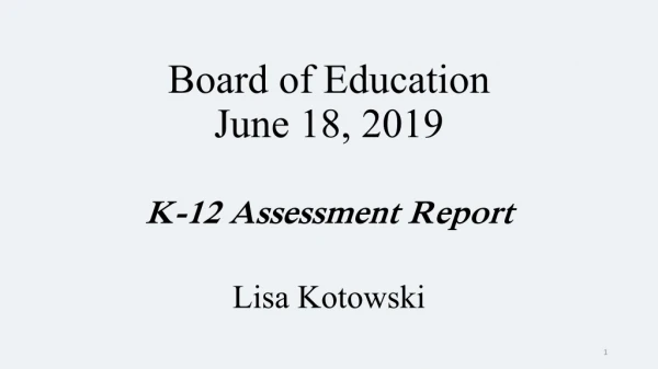 Board of Education June 18, 2019