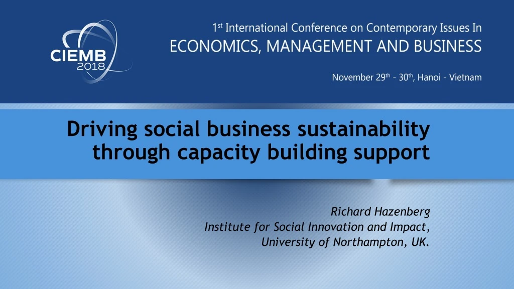 driving social business sustainability through capacity building support