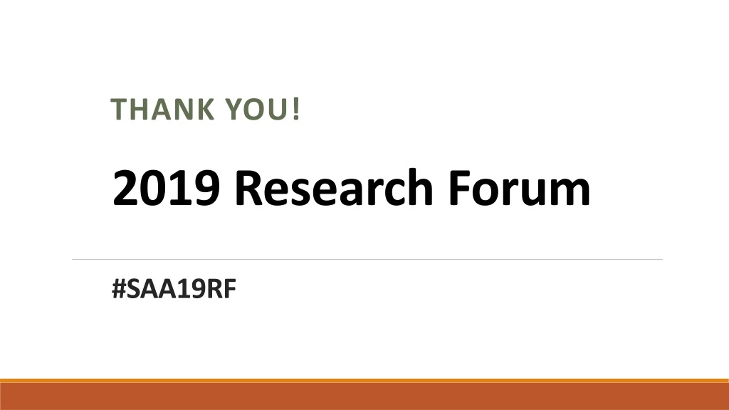 2019 research forum saa19rf