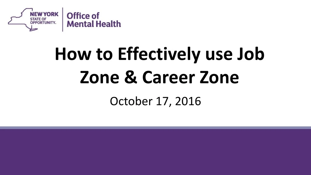 how to effectively use job zone career zone