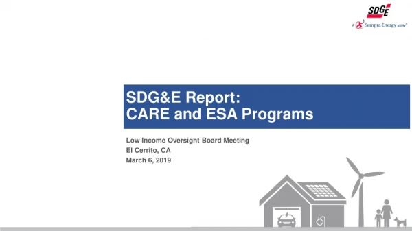 SDG&amp;E Report: CARE and ESA Programs