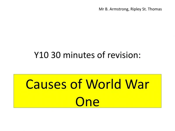 Y10 30 minutes of revision :