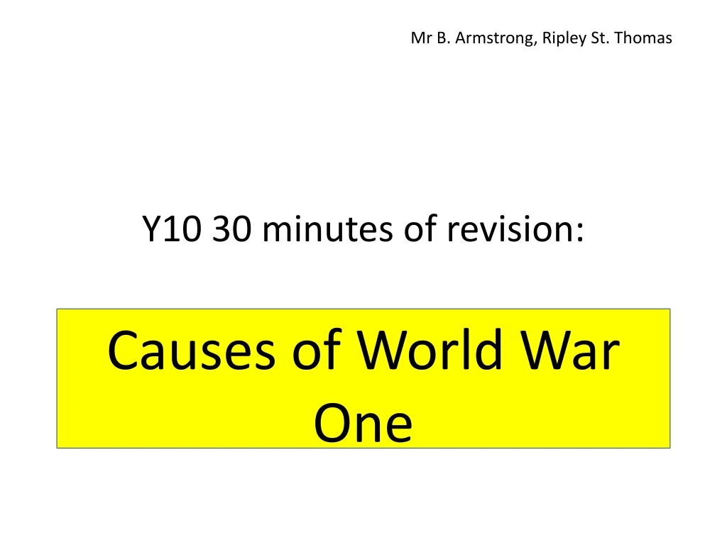 y10 30 minutes of revision