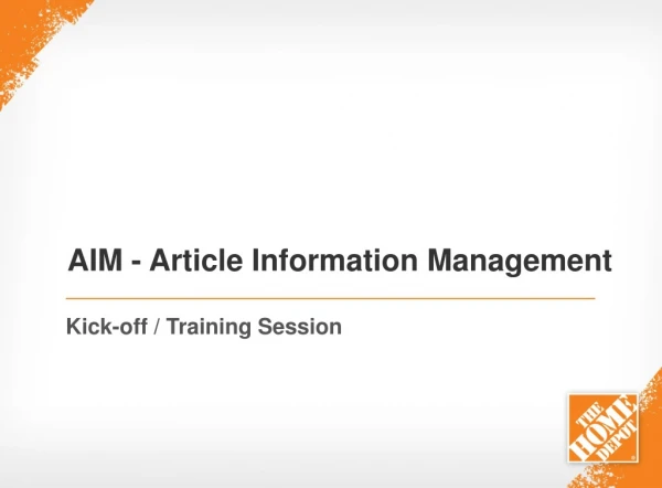 AIM - Article Information Management