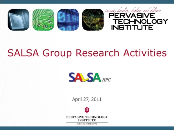 SALSA Group Research Activities