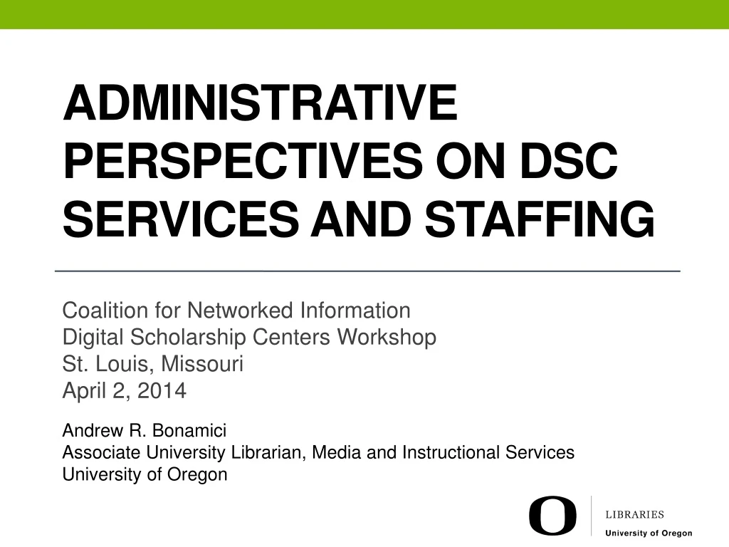 administrative perspectives on dsc services and staffing