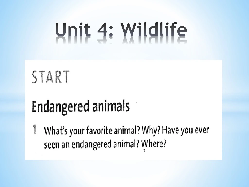 unit 4 wildlife