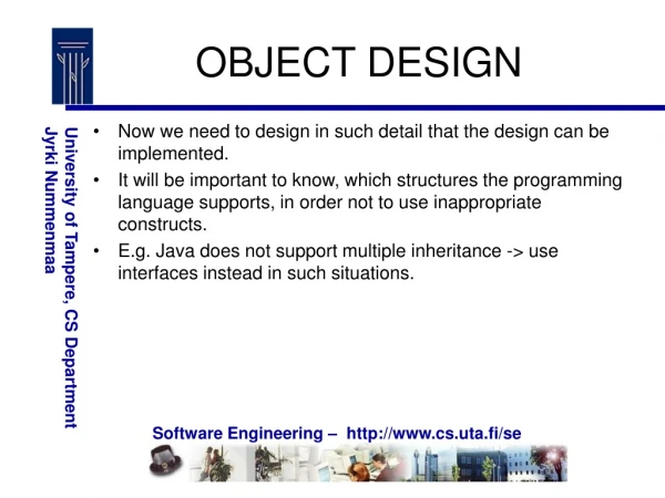 OBJECT DESIGN