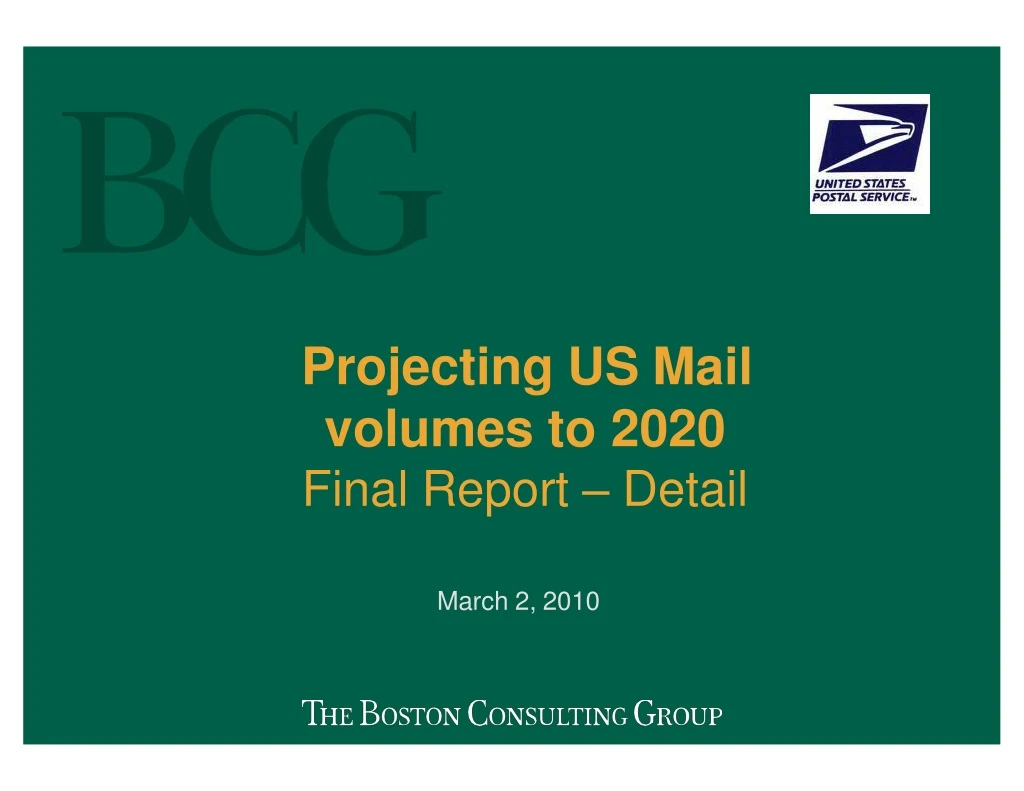 projecting us mail volumes to 2020 final report detail