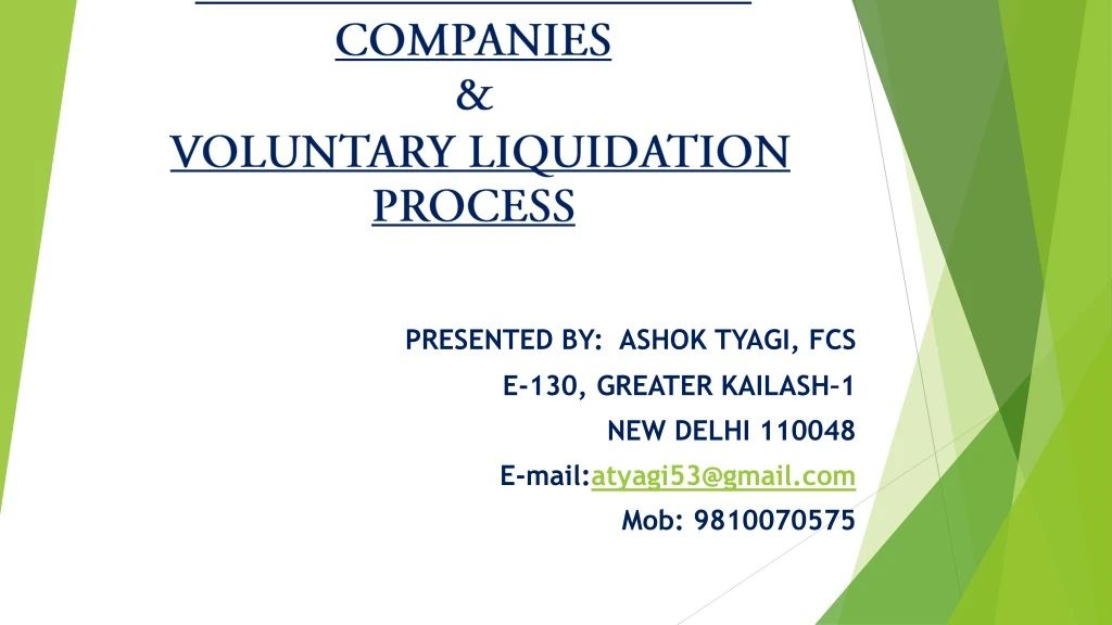 removal of names of companies voluntary liquidation process
