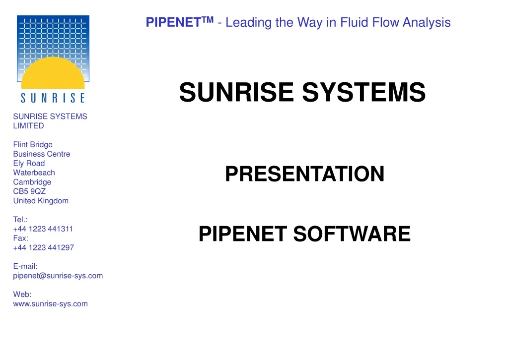 sunrise systems