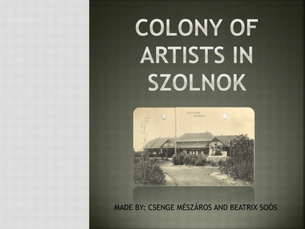 colony of artists in szolnok