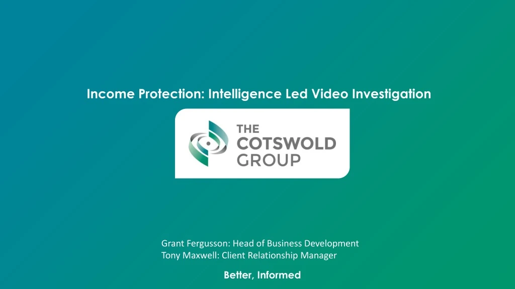 income protection intelligence led video