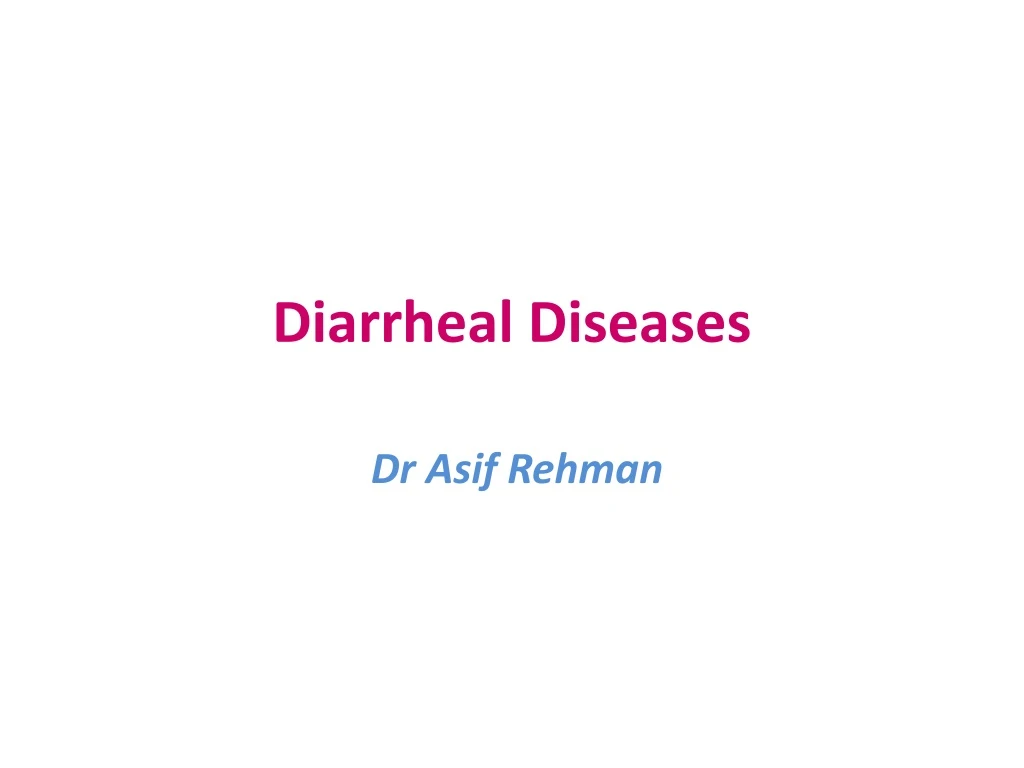 diarrheal diseases