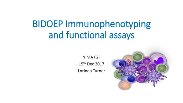 BIDOEP Immunophenotyping and functional assays