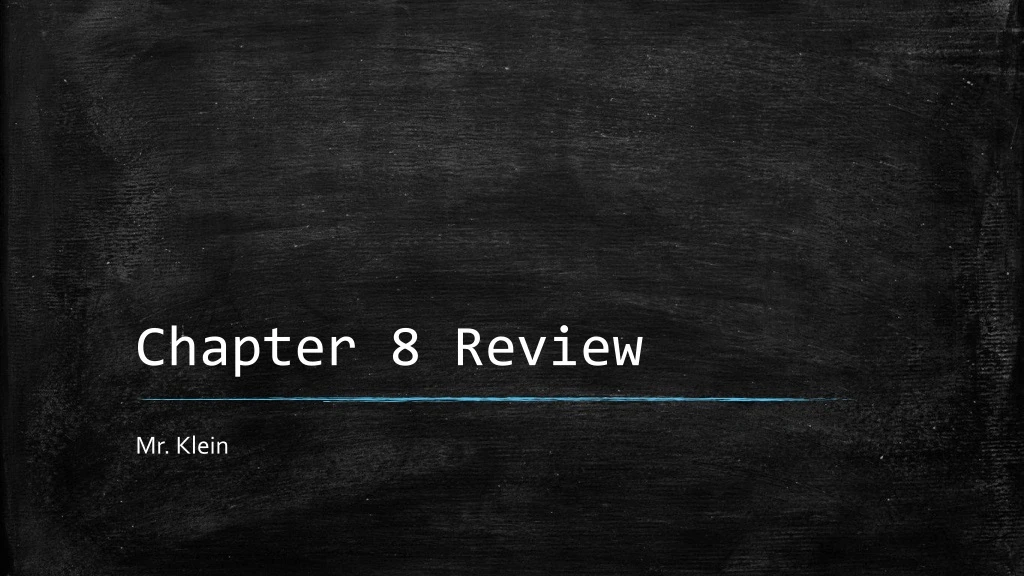 chapter 8 review