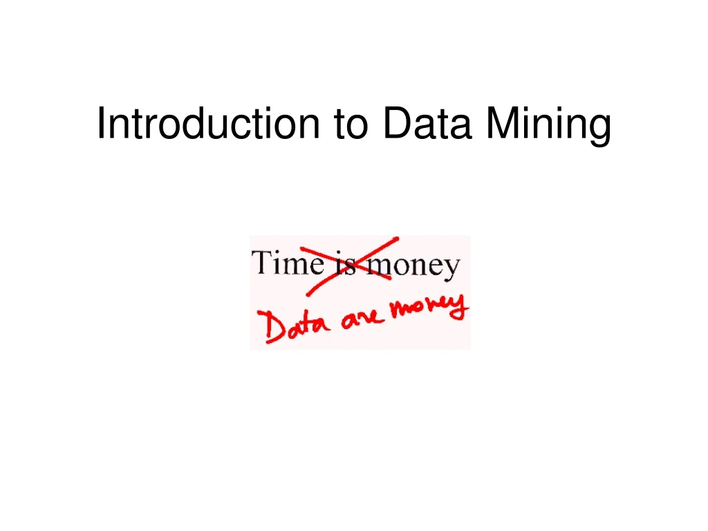 introduction to data mining