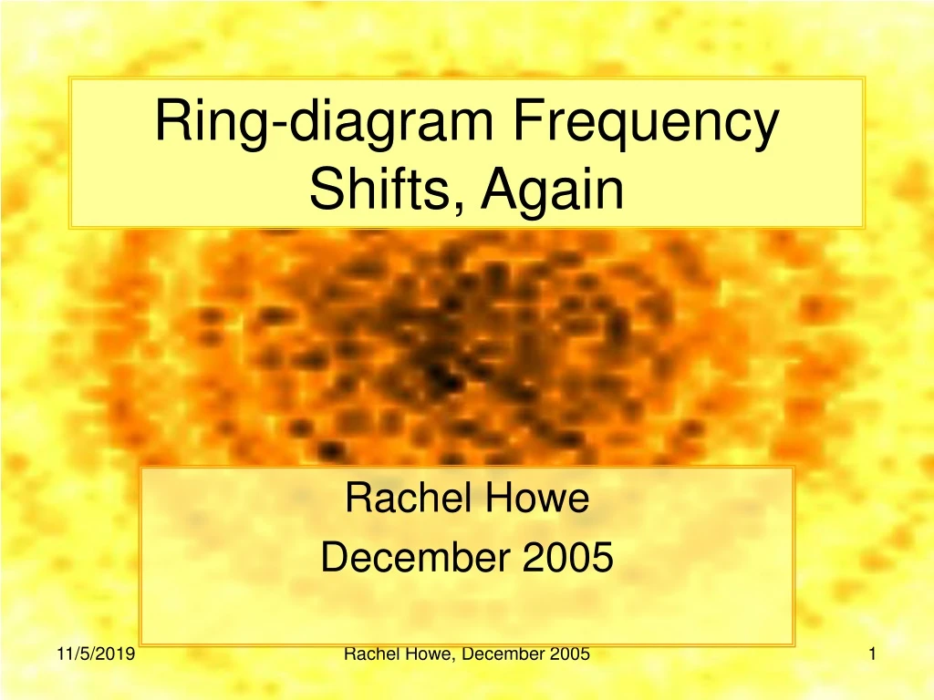 ring diagram frequency shifts again