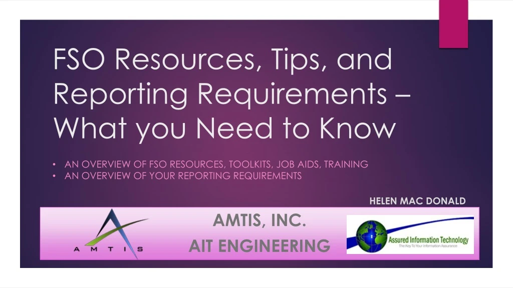 fso resources tips and reporting requirements what you need to know