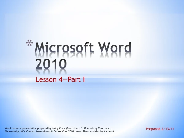 Microsoft Word 2010