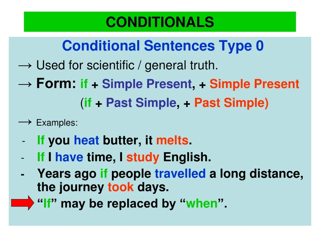 conditionals