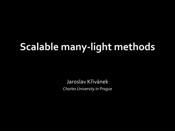 Scalable many-light methods