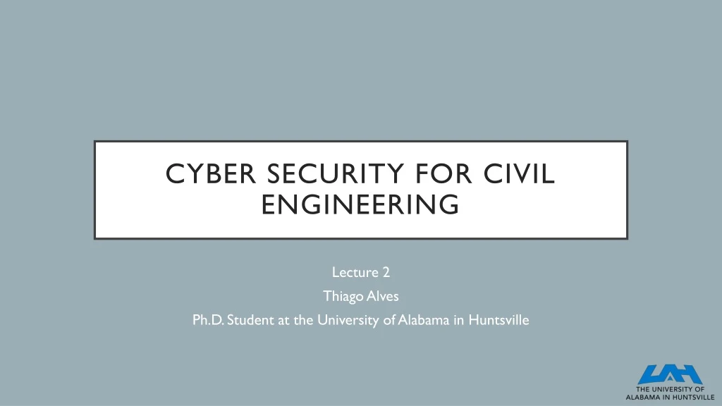 cyber security for civil engineering