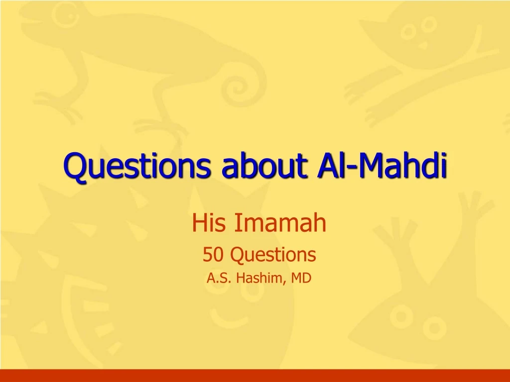 questions about al mahdi