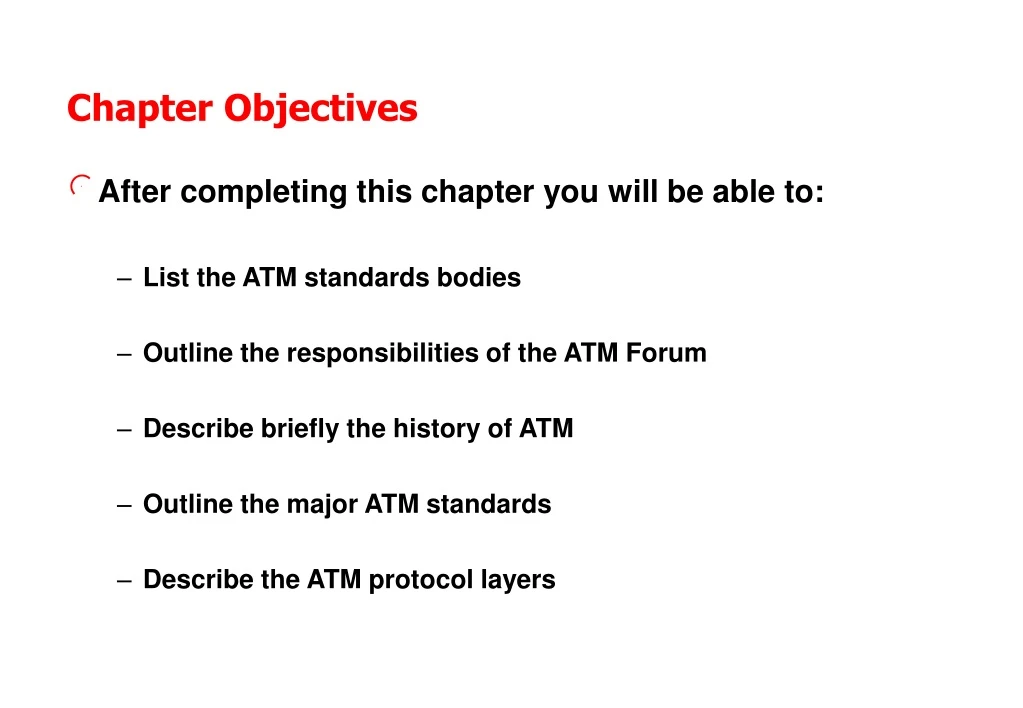 chapter objectives