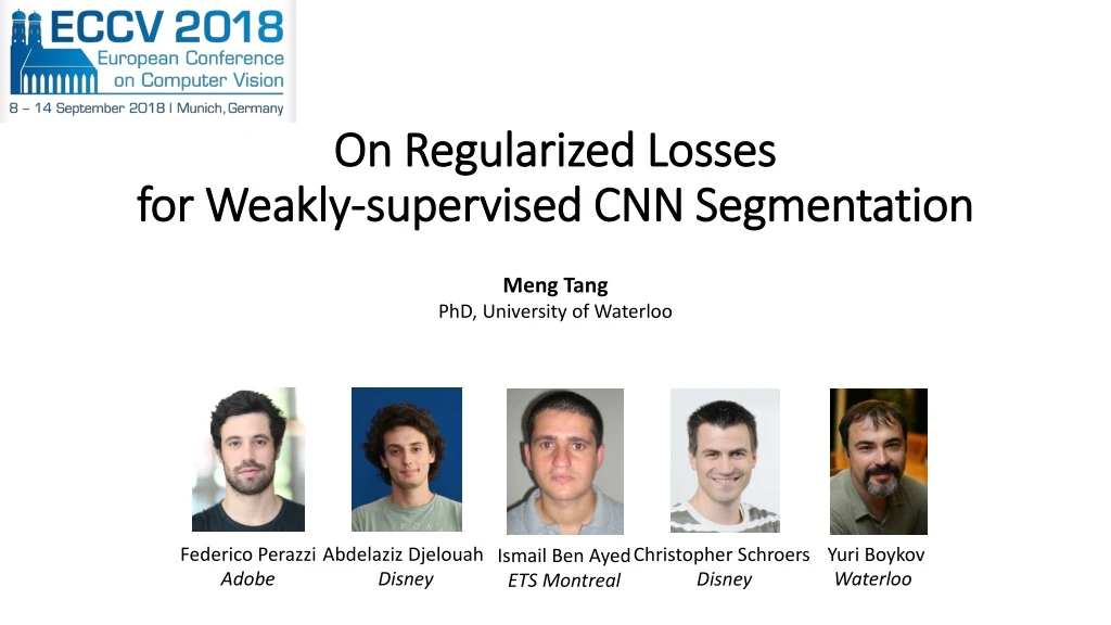 on regularized losses for weakly supervised cnn segmentation