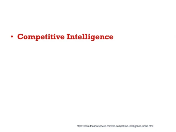 Competitive Intelligence