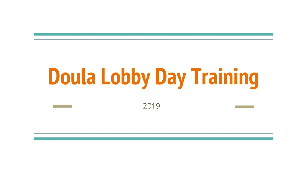 doula lobby day training