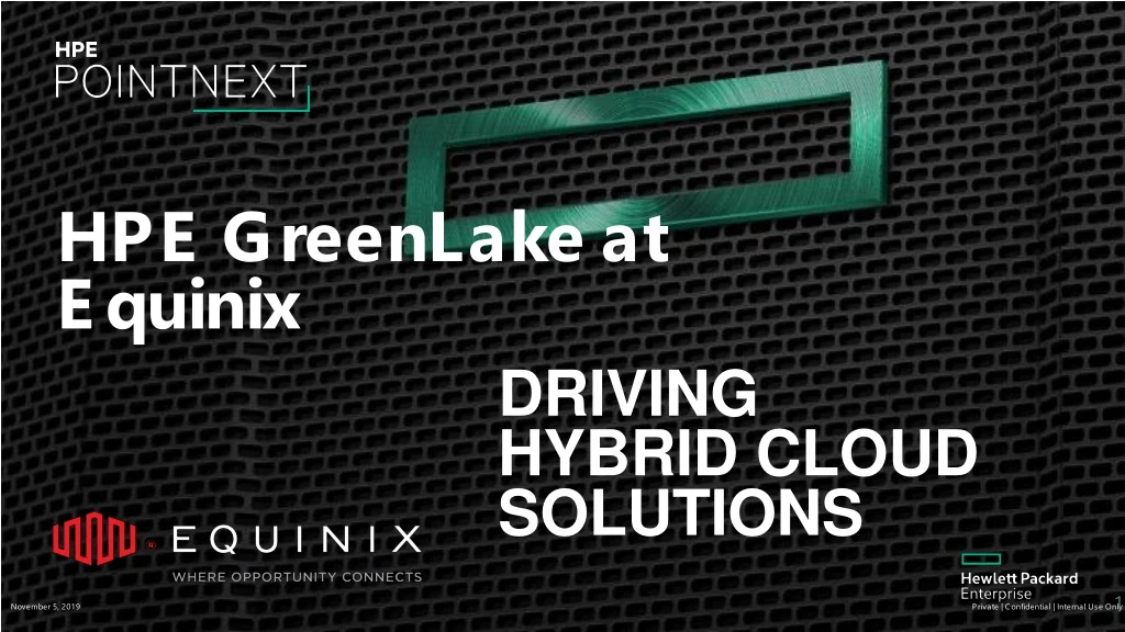 hpe greenlake at equinix