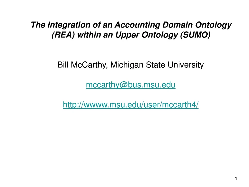 the integration of an accounting domain ontology