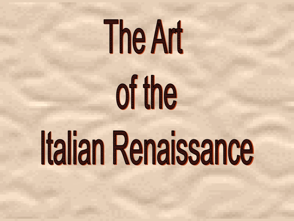 the art of the italian renaissance