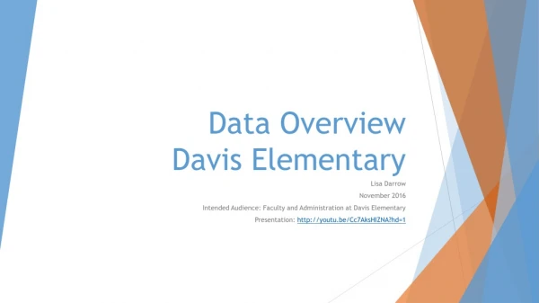 Data Overview Davis Elementary