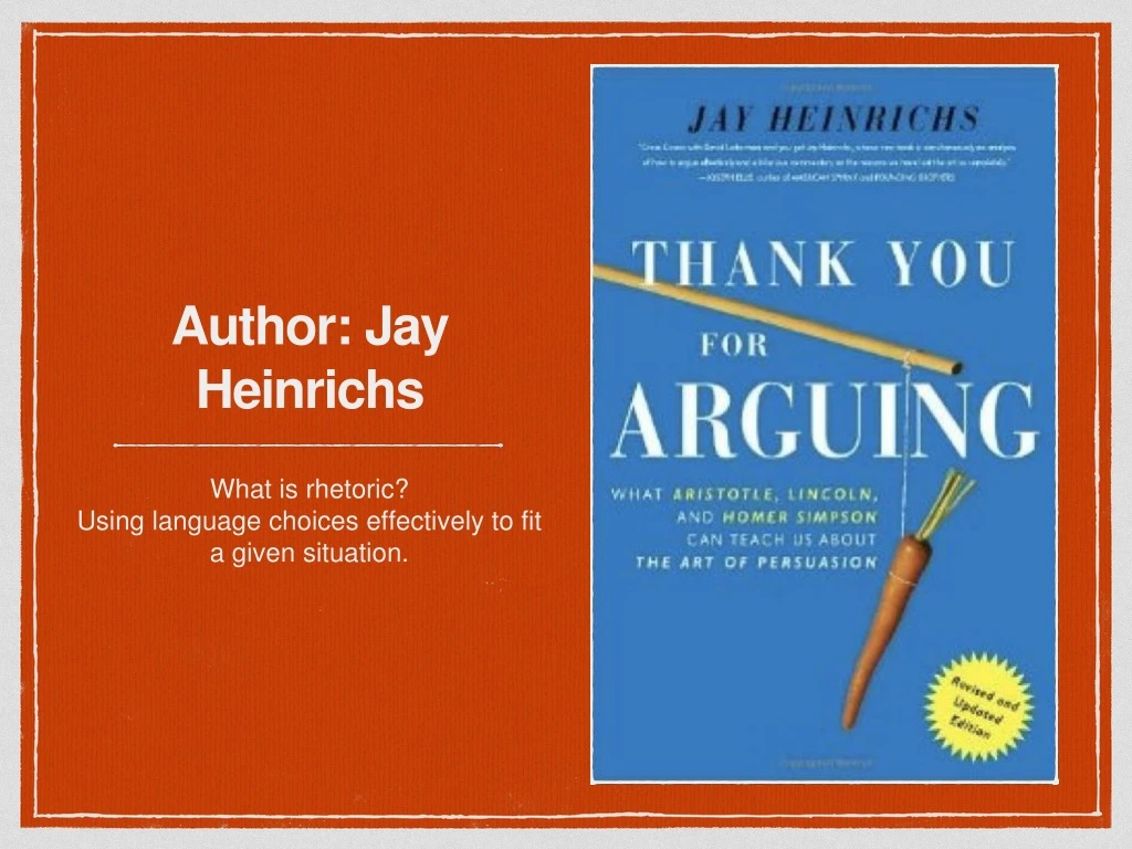 author jay heinrichs