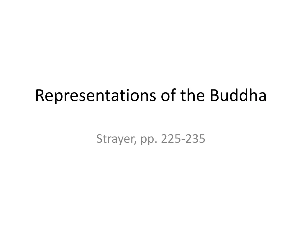 representations of the buddha