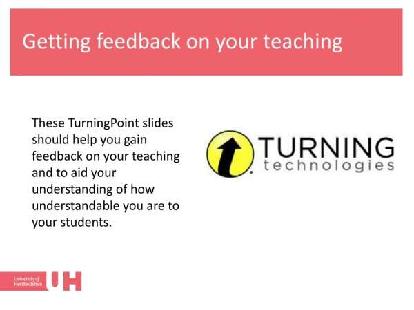Getting feedback on your teaching