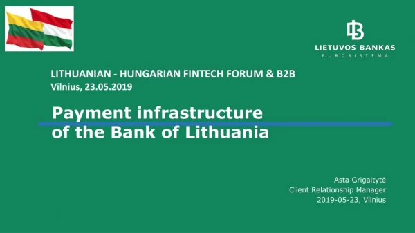 Payment infrastructure of the Bank of Lithuania