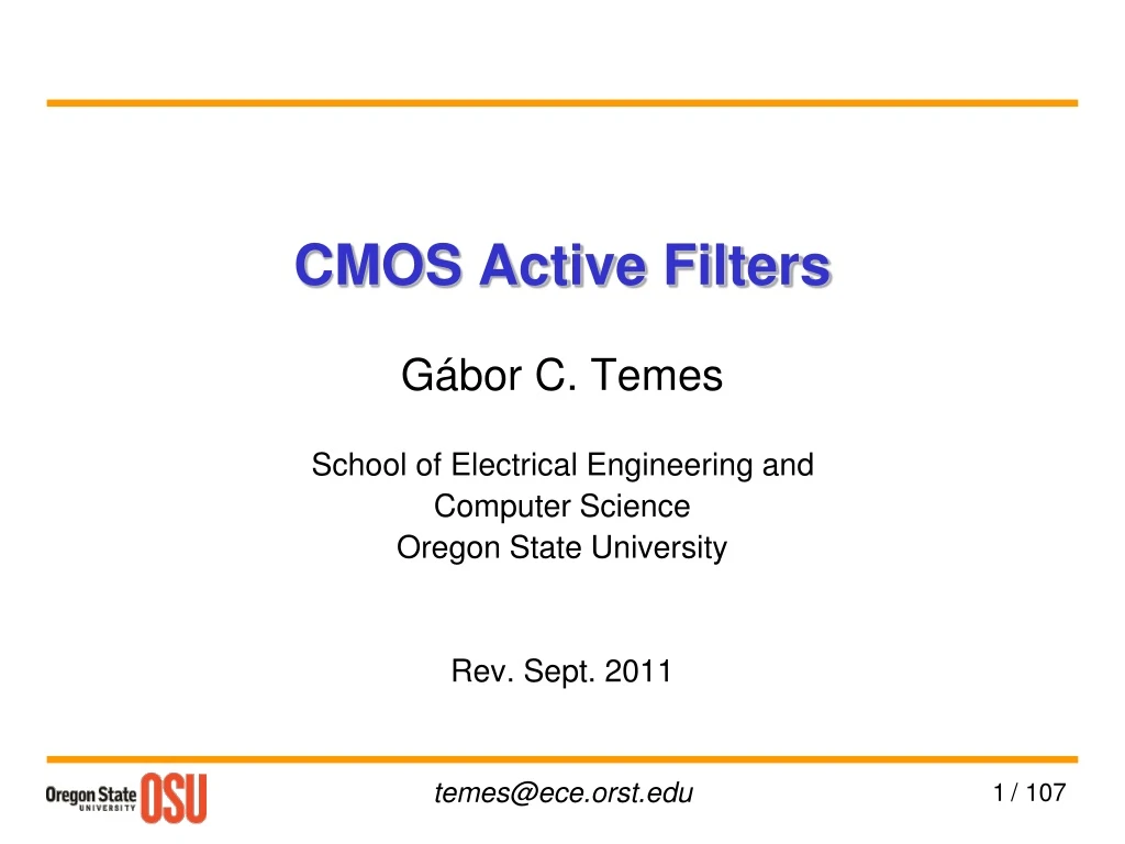 cmos active filters