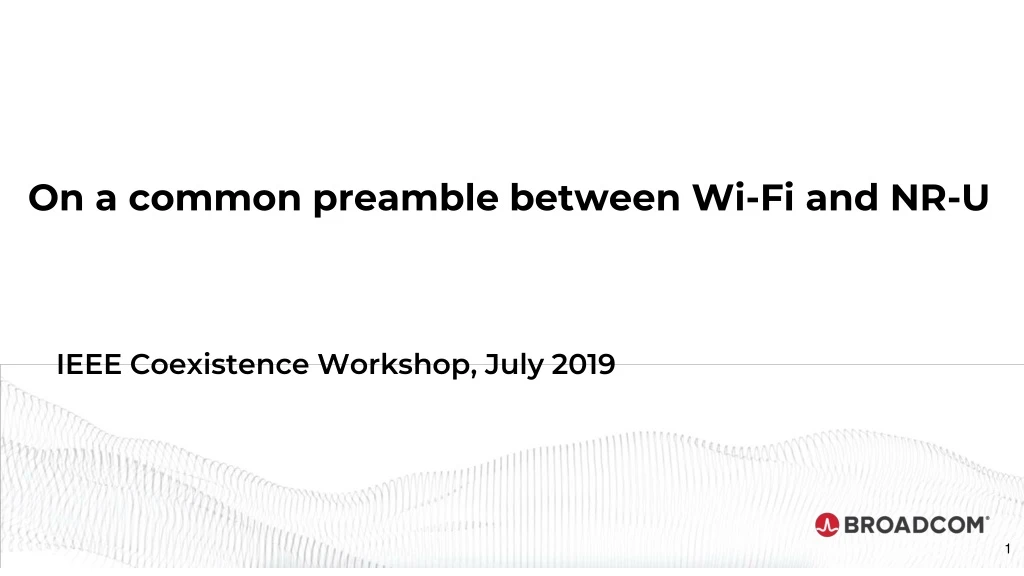 ieee coexistence workshop july 2019