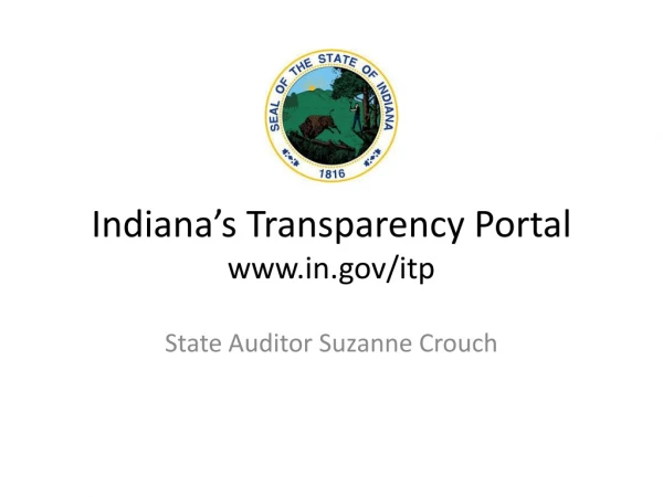 Indiana’s Transparency Portal in/itp